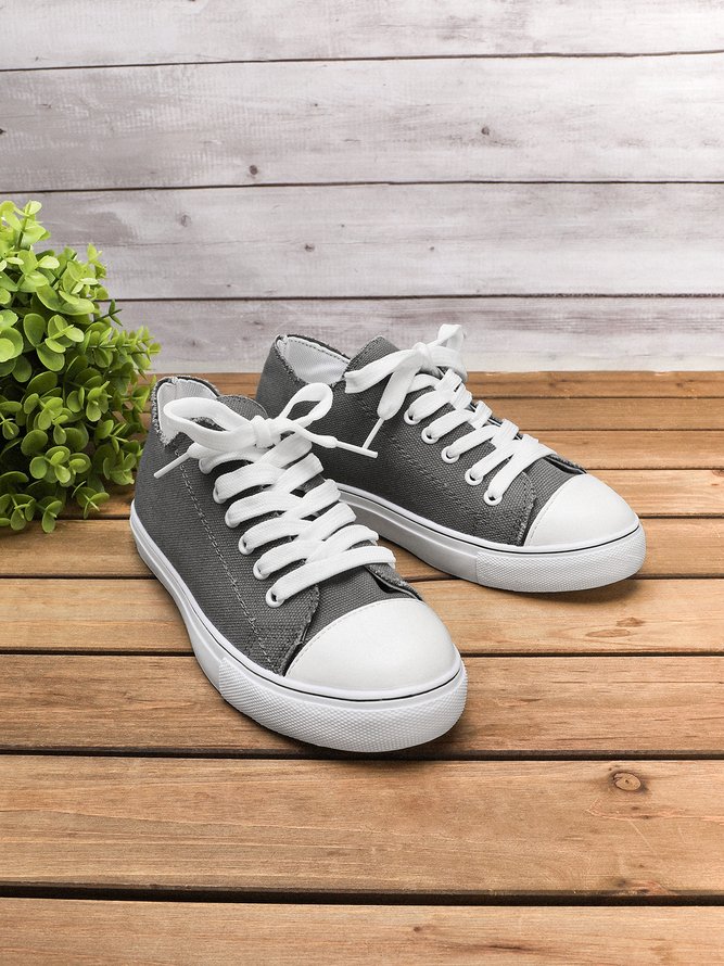 Casual Denim Canvas Flat Sneakers