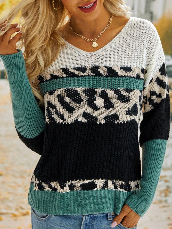 Multicolor Shift Long Sleeve Sweater