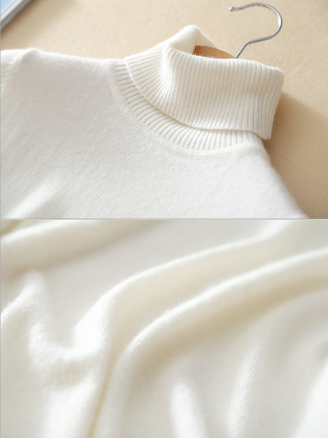 Newest Wool Pure Cashmere Sweater Women Thicken Pullovers Pull Femme High Neck Knitting Sweaters S-XXXL