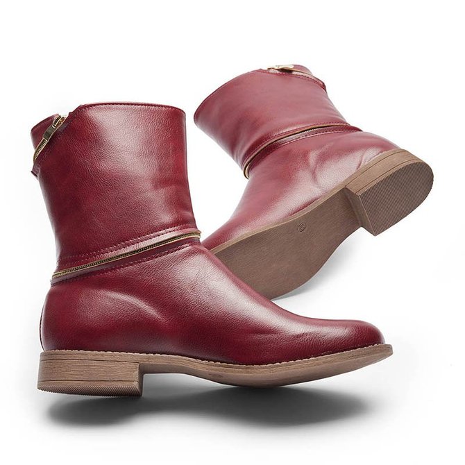 distressed ankle boots women