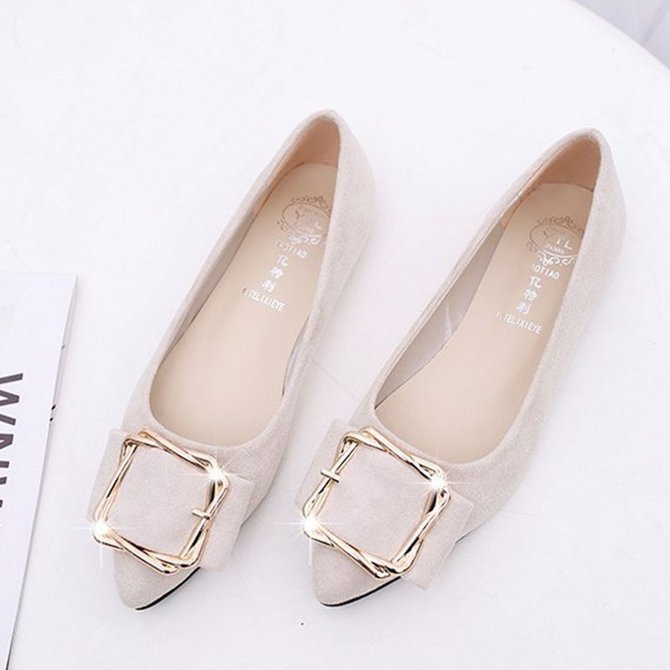 suede pointed flats