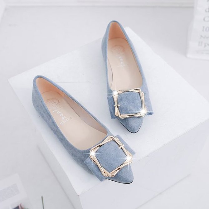 Daily Suede Pointed Toe Elegant Flats zolucky