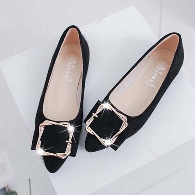 suede pointed flats