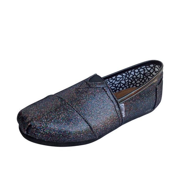 Zolucky Women Plus Size Toms Sparkling Glitter Flats zolucky