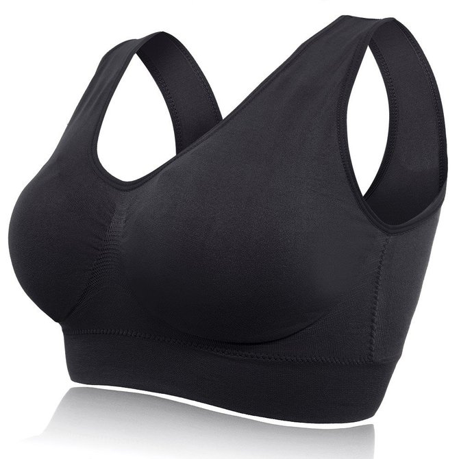 Plus Size Shockproof Full Busted Wireless Yoga Sports Bras (Buy 2 Get