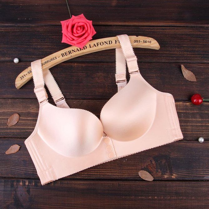 Wireless Front Opening   Soft  Gathering Bras