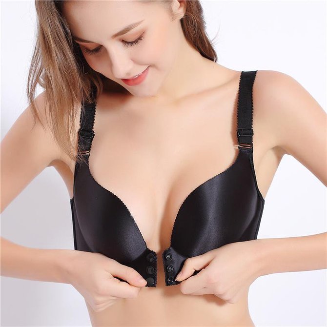 Wireless Front Opening   Soft  Gathering Bras