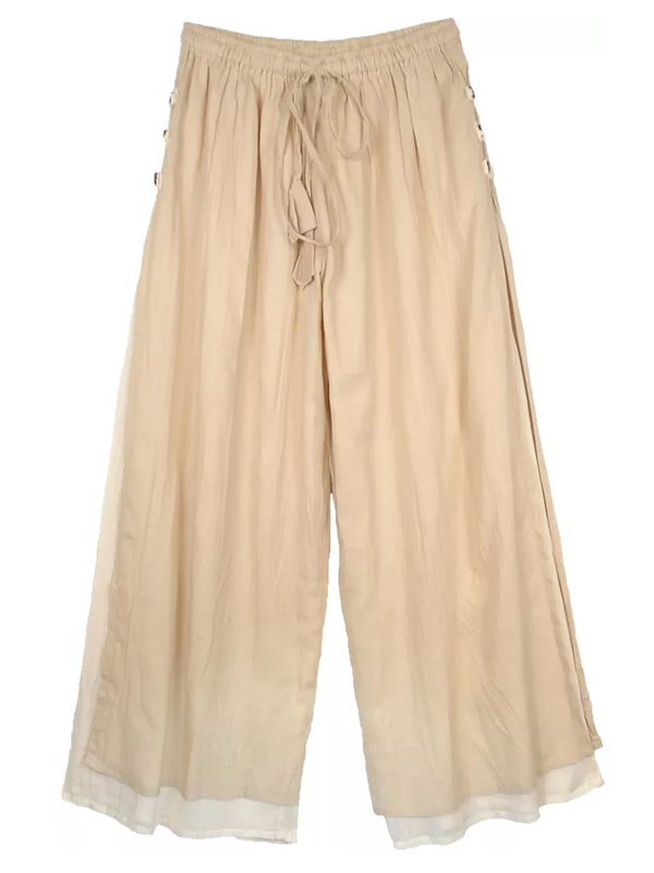 Casual Plus Size Double Layer Pants