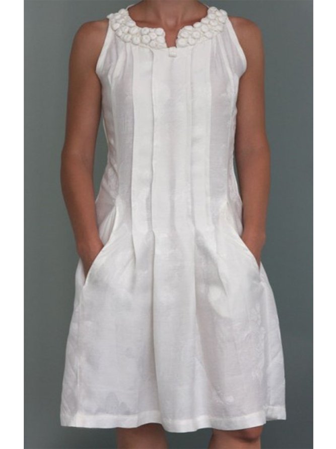 Solid Casual V Neck Cotton Dresses | Dresses | Zolucky Summer Dresses 1 Sundress V Neck Casual 