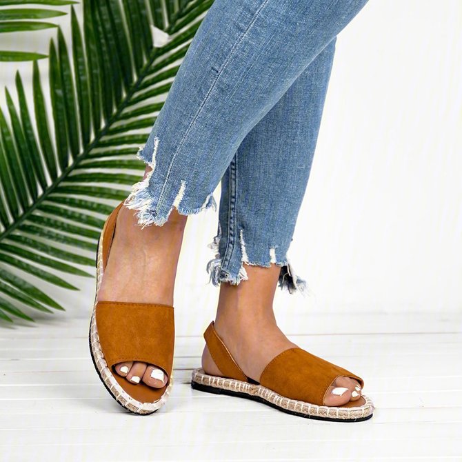 flat open toe espadrille sandals