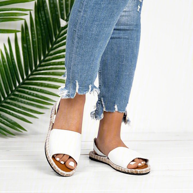 flat open toe espadrille sandals
