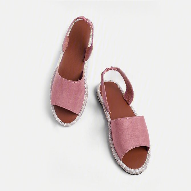 peep toe flat espadrilles