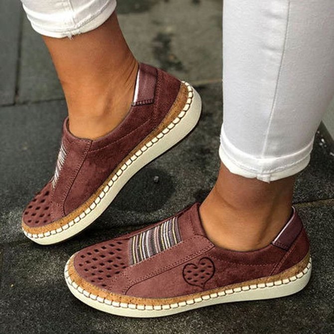 flat heel pu shoes