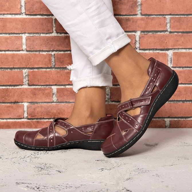 Women Date Summer Sandals | Shoes | Zolucky Sandals Casual Red Closed Toe Sandals | zolucky
