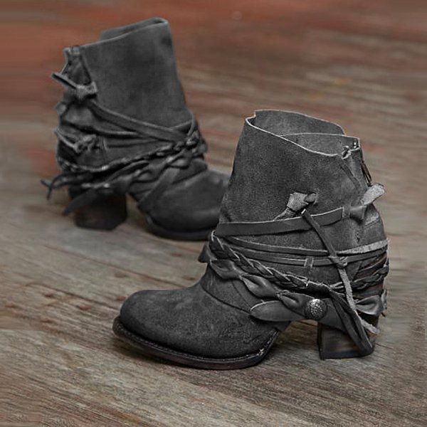 Women's Casual Zipper Booties