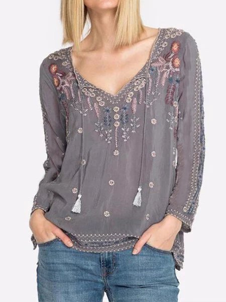 Embroidered Blouse | zolucky