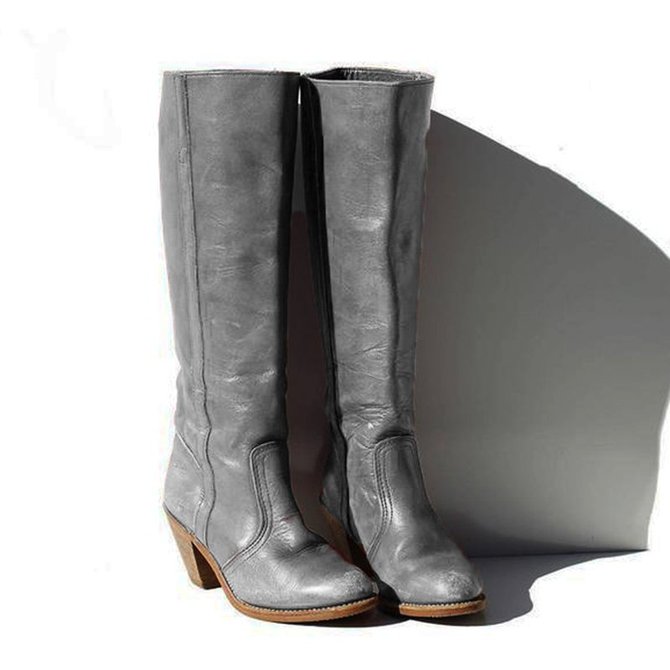 round heel boots