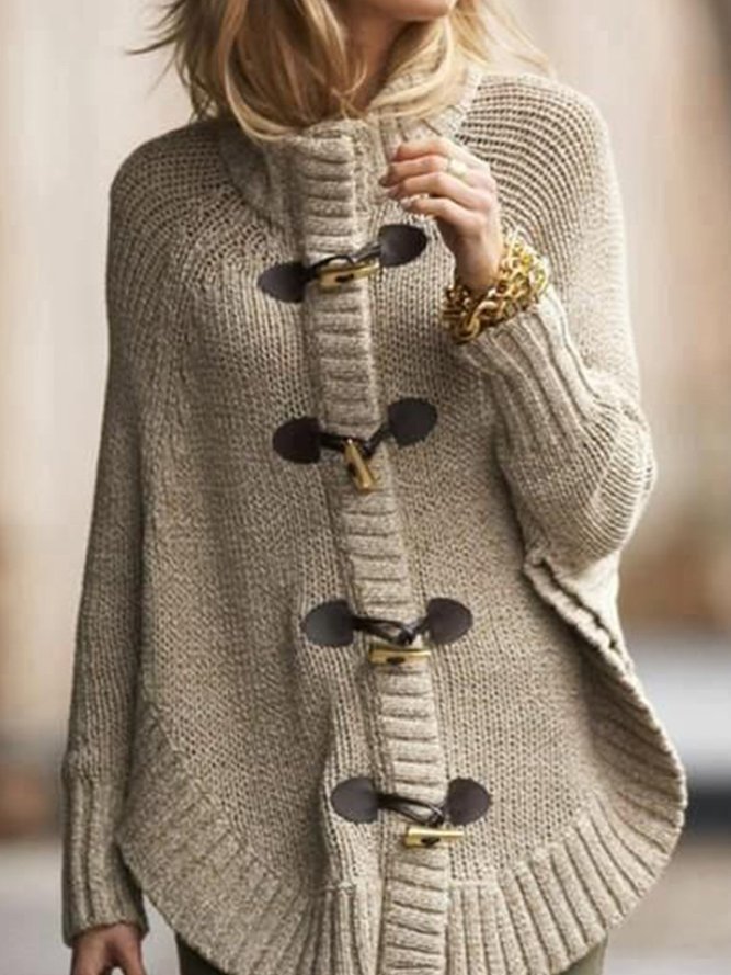 Casual Cotton Solid Sweater