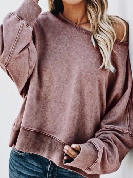 Casual Cotton-Blend Hoodies & Sweatshirt