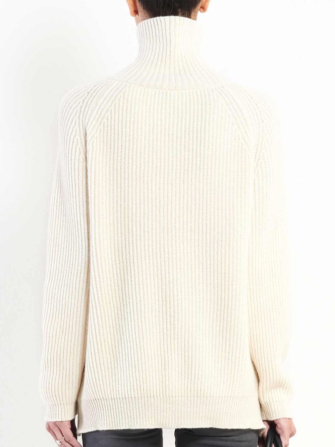 Turtleneck Casual Knitted Long Sleeve Sweater