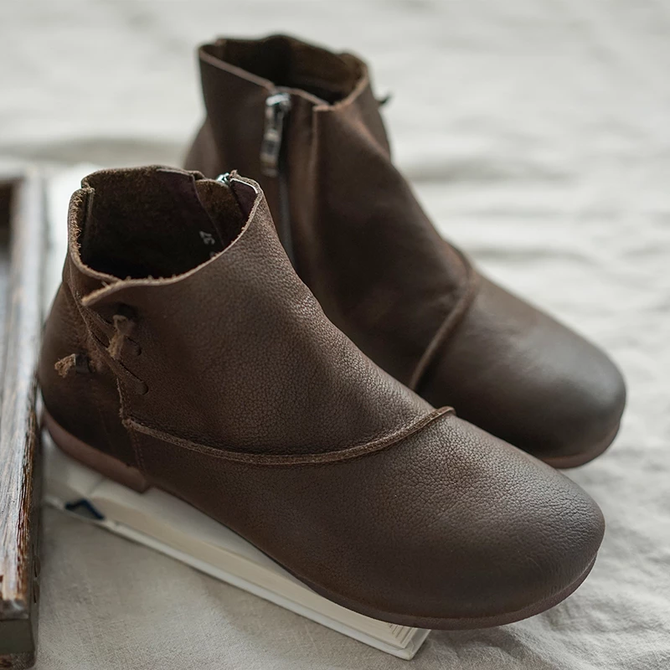 soft low heel boots
