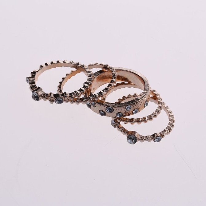 zolucky Rose Gold Vintage Alloy Ring