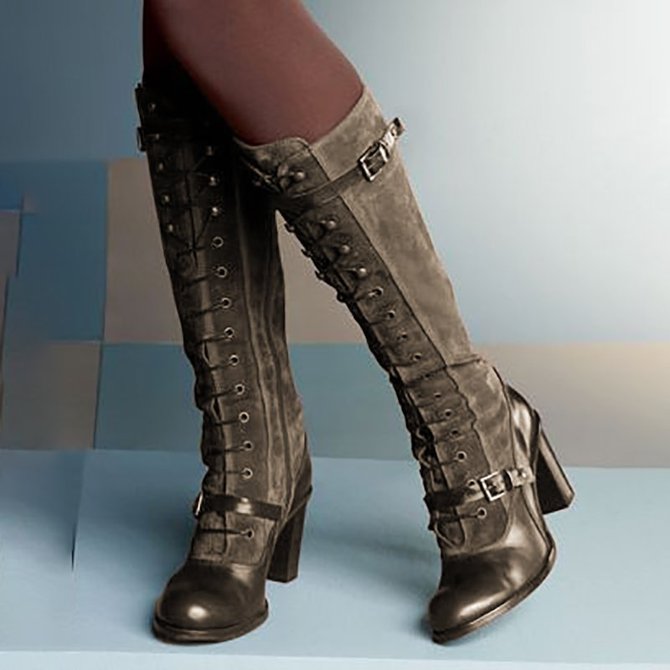 zolucky Women's Vintage Lolita Style Boots