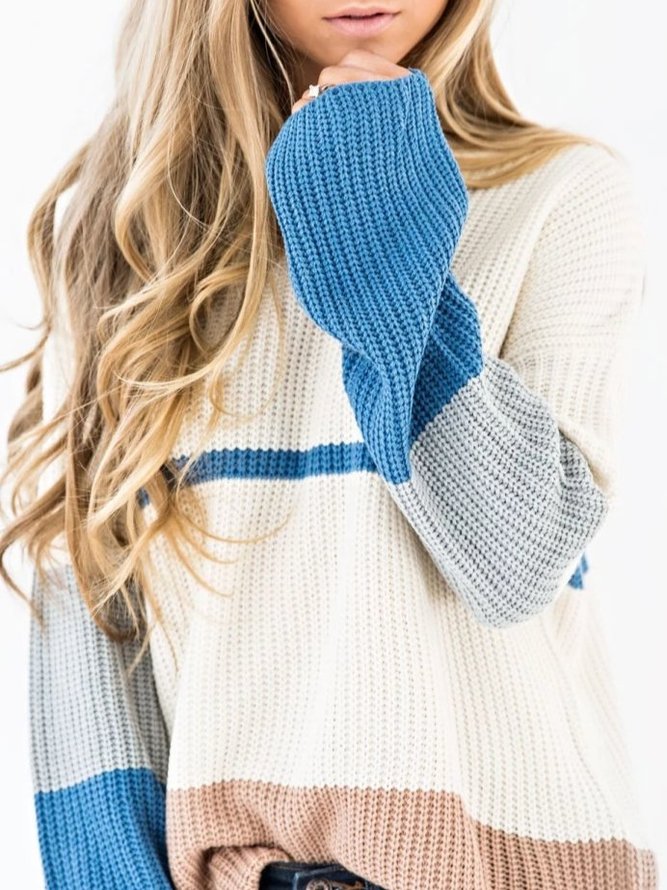 Color-Block Oversized Sweater