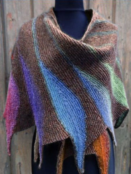 Casual Knitted Color-Block Scarf