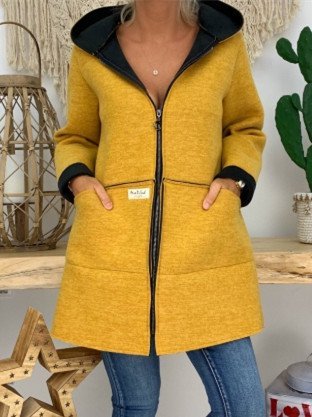 Solid Casual Long Sleeve Knit coat