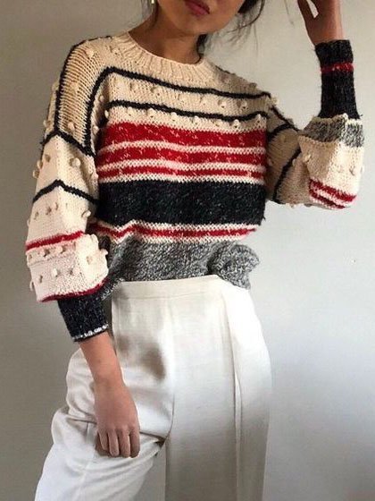 Red Vintage Knitted Sweater