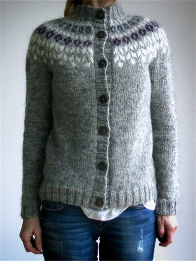 casual bohemian knit coat
