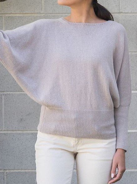 Casual Cocoon Batwing Sweater