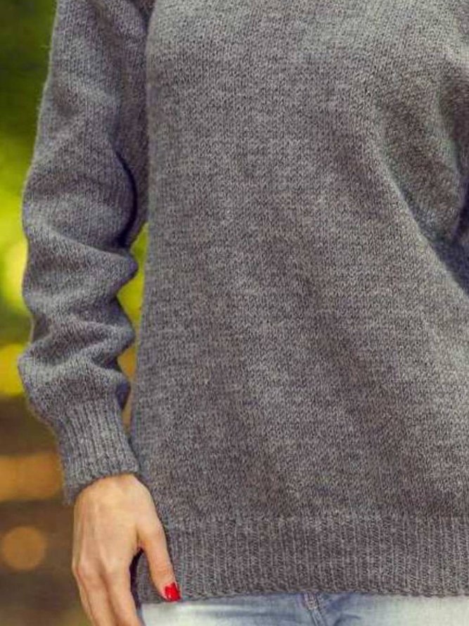 Grey Turtleneck Vintage Warm Sweater
