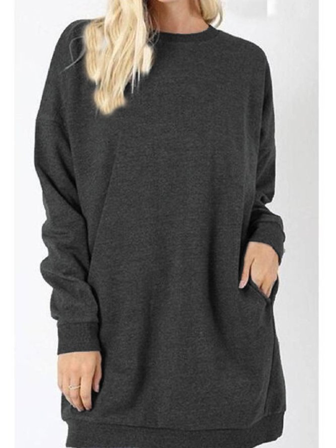 Round Neck Long Sleeve Casual T-shirt