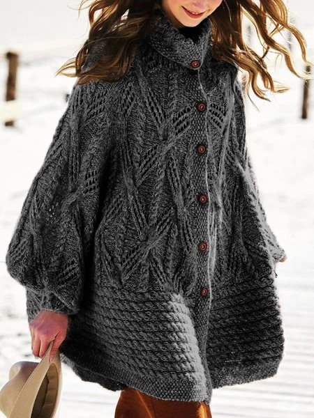 Sweater Vintage Cotton Knitted Sweater coat
