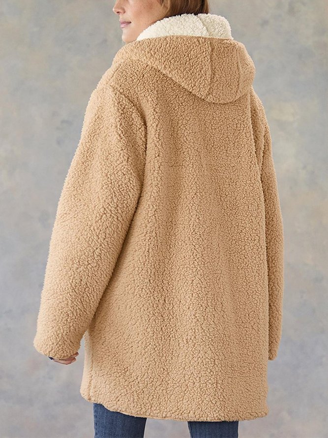 Women's Long Sleeve Casual Wool Blend Jacket