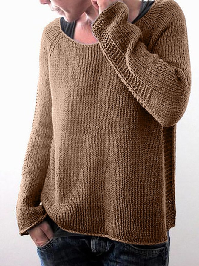 Knitted Long Sleeve Sexy Sweater