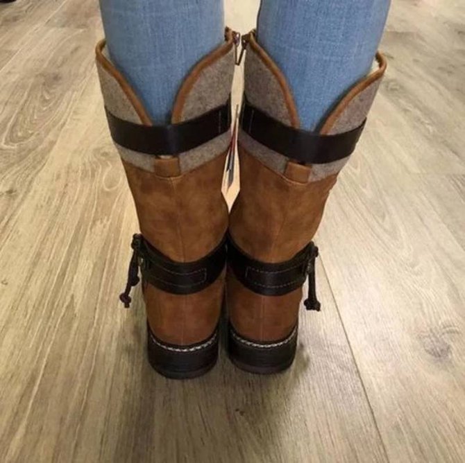 Comfy Low Heel Mid-calf Boots