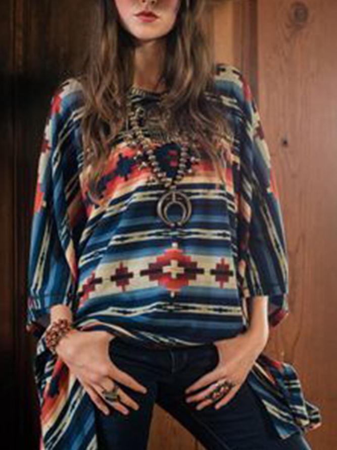 Vintage Loosen Cotton Blends Top