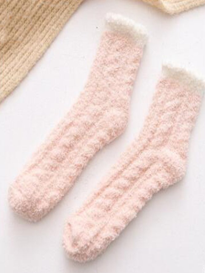 zolucky Plain Warm Breathable Casual Socks | zolucky
