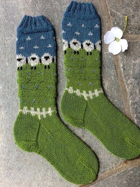 zolucky Knitted Casual Floral Underwear & fuzzy Socks