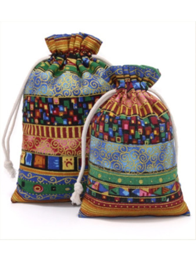 Ethnic style cloth bag jewelry packing bag change bag cotton linen bag mobile phone bag