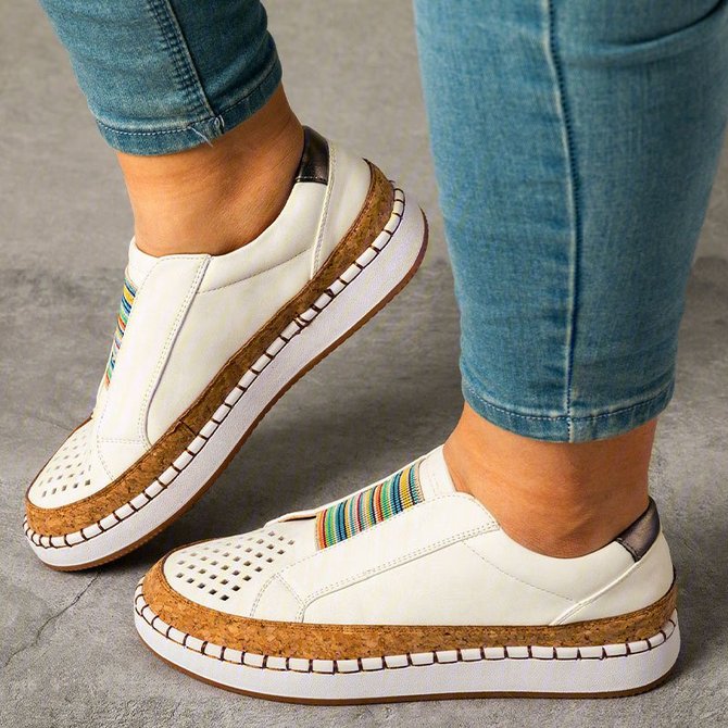 Women Slide Hollow-Out Round Toe Casual Sneakers | Shoes | Zolucky