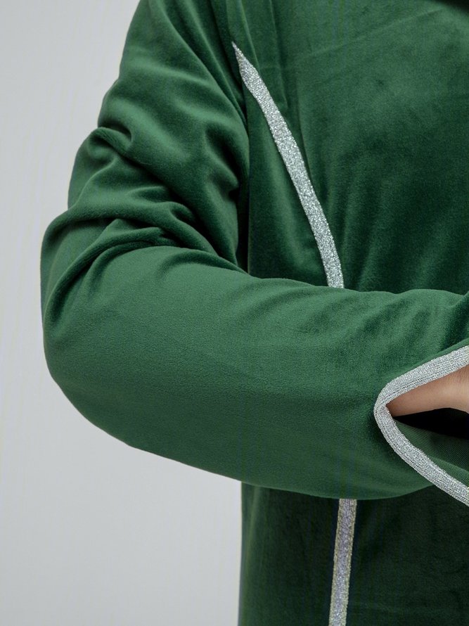 Long Sleeve Hoodie Cotton-Blend Jacket