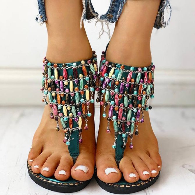 boho sandals flat