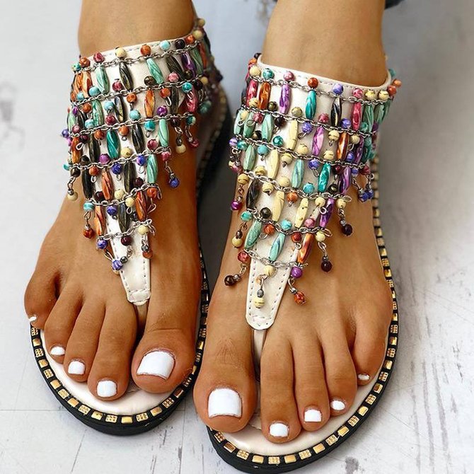 toe ring flat sandals