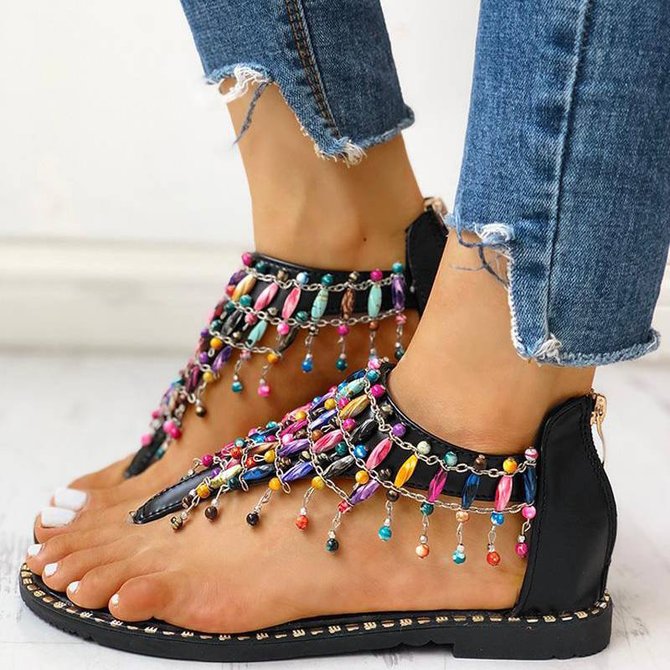 toe ring flat sandals