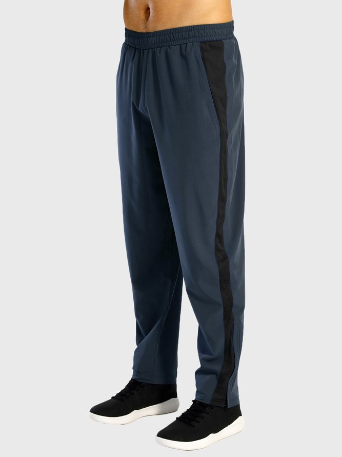 Casual All Season Solid Pockets Sport Slacks Men's Casual Pants | zolucky