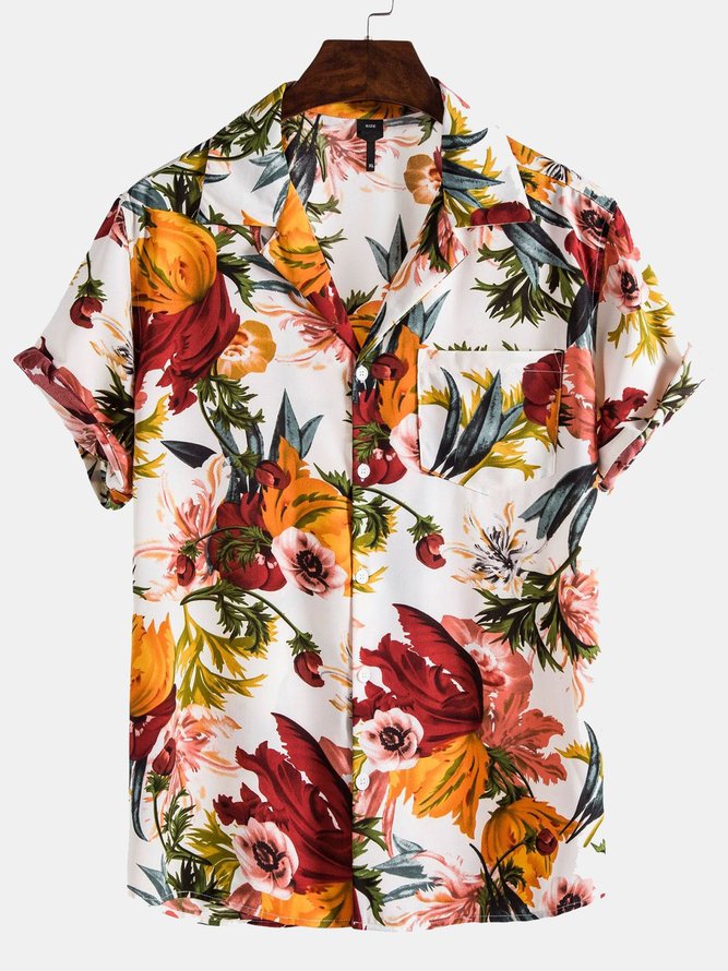 Summer Season Beach Casual Floral Printed Men's Shirts | zolucky